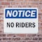 Signmission No Riders, 14 in W x Rectangle, Plastic OS-2PACK-NS-P-1014-L-14781 - alternate 6